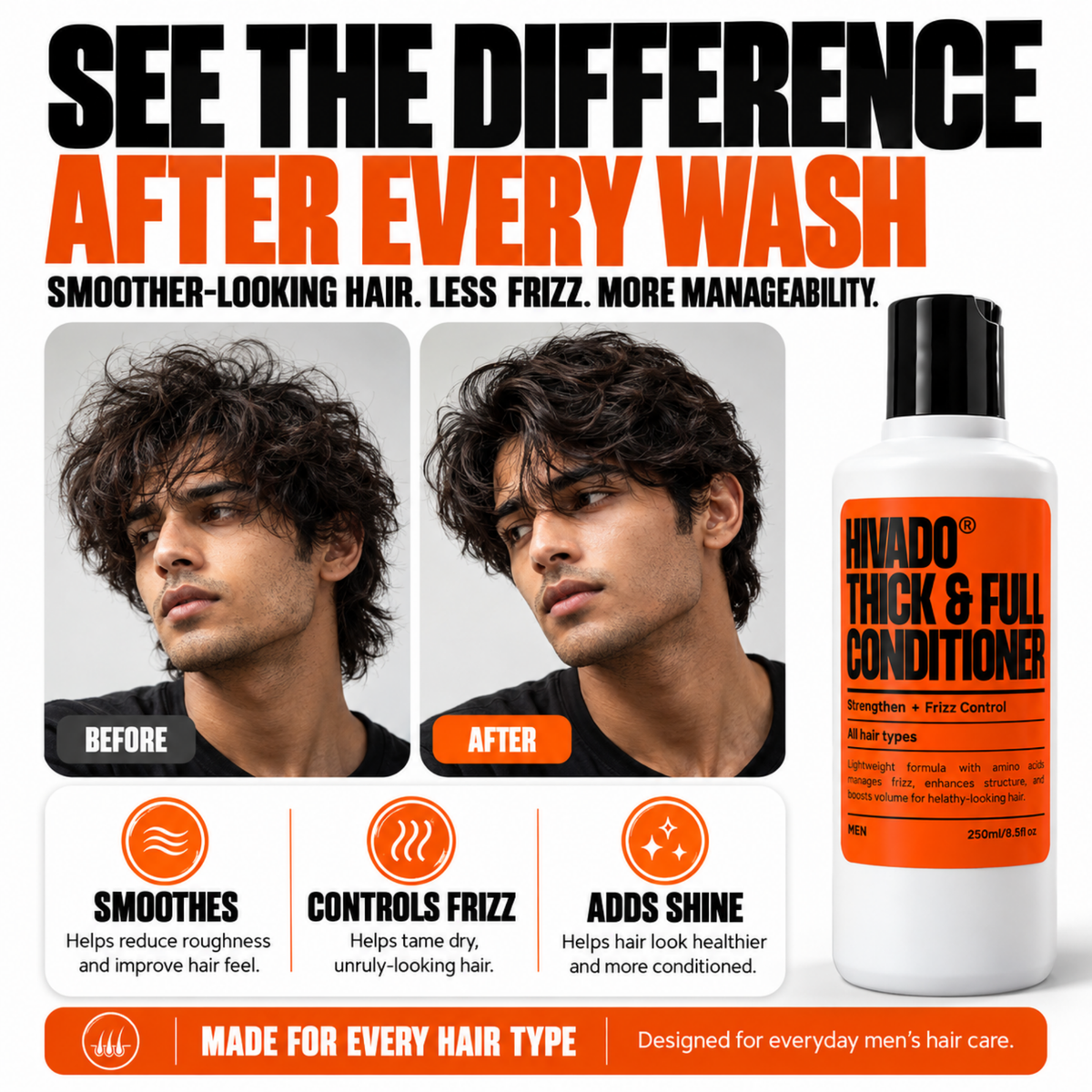 Hivado Thick and Full Conditioner for Men 250 ml