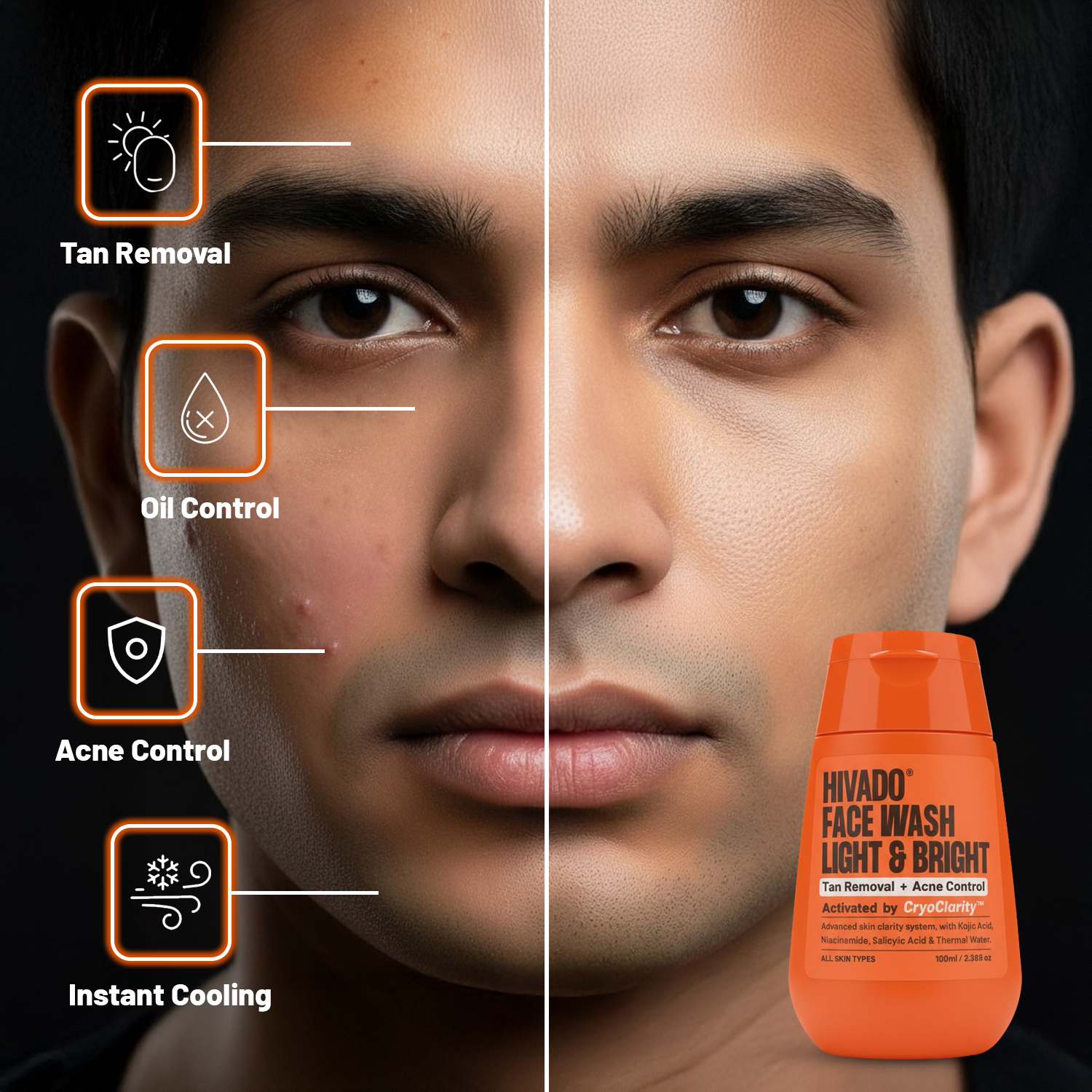 Hivado Light & Bright Face Wash 100ml